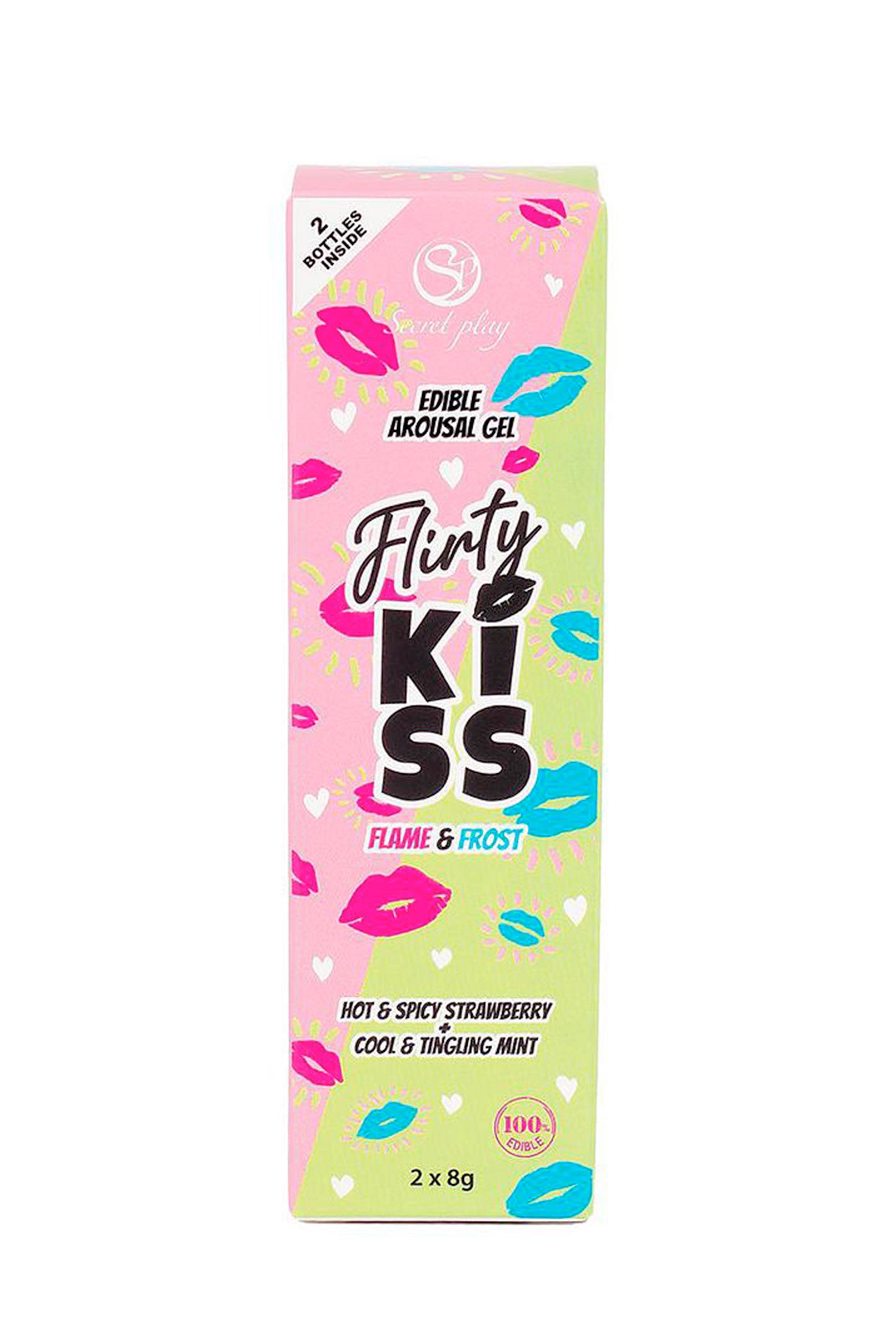 Secret play, flirty kiss - pack de 2 gels pour le sex oral