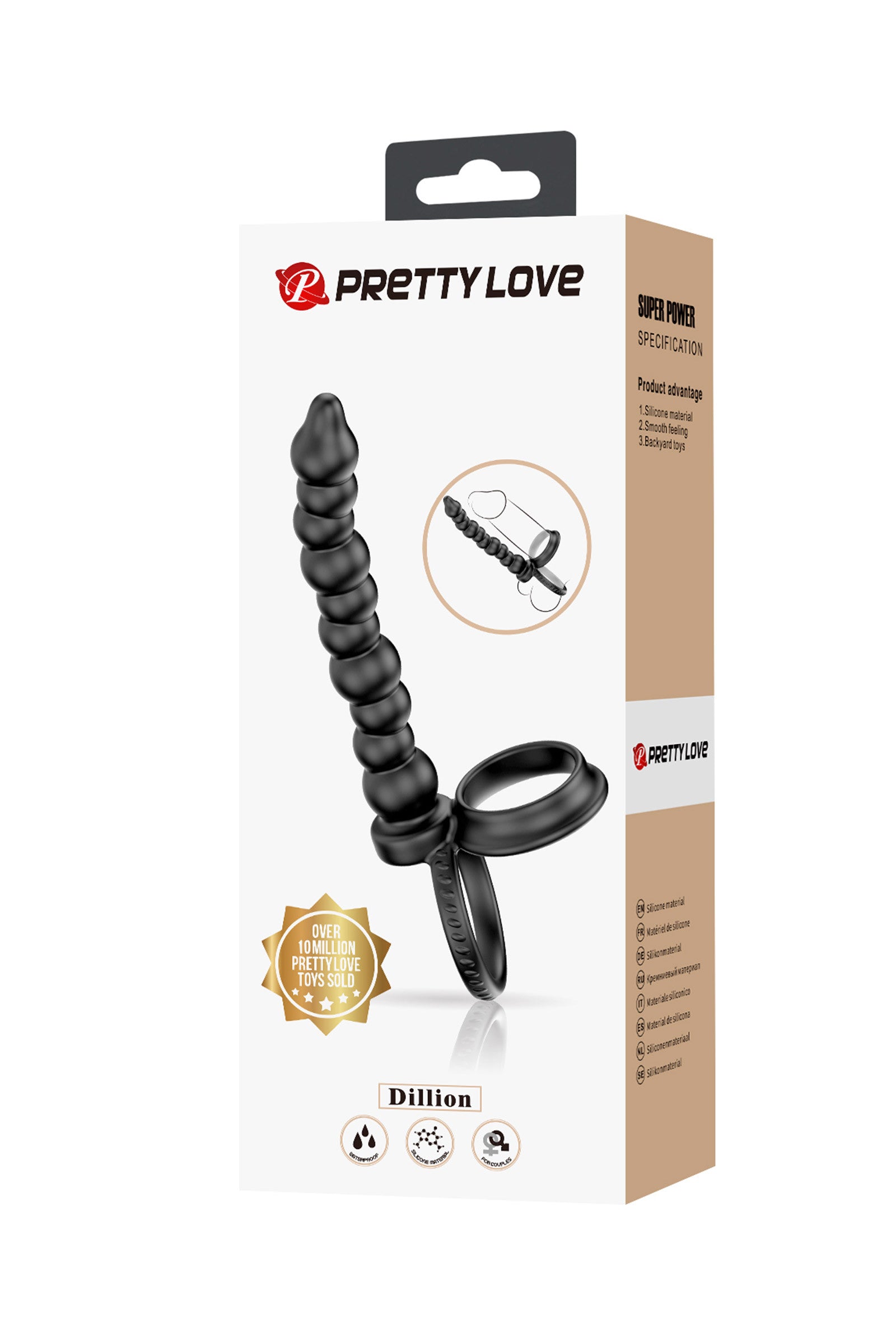 Pretty Love Dillion - Double cockring + tige anale