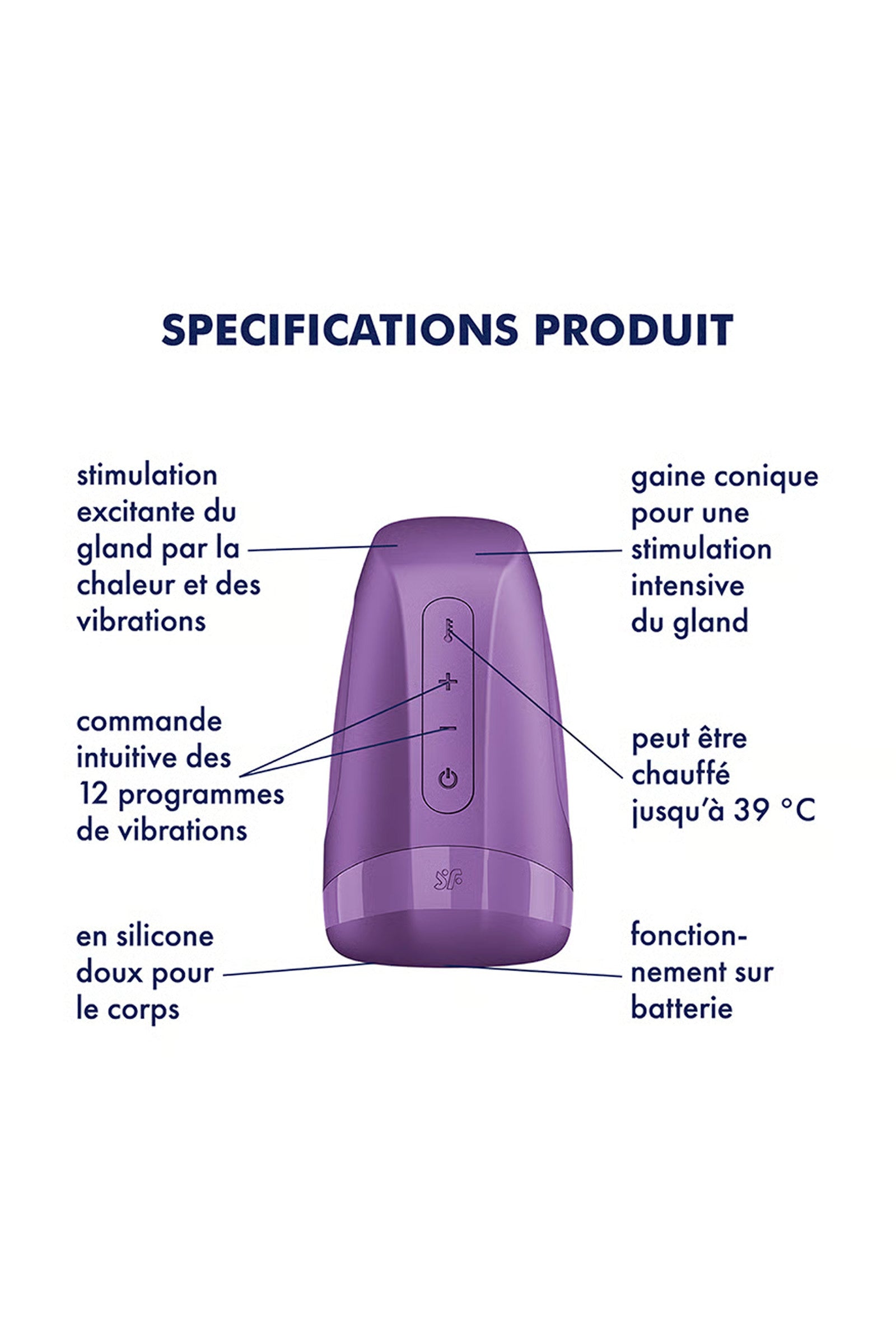 Satisfyer Men Heat - Masturbateur chauffant