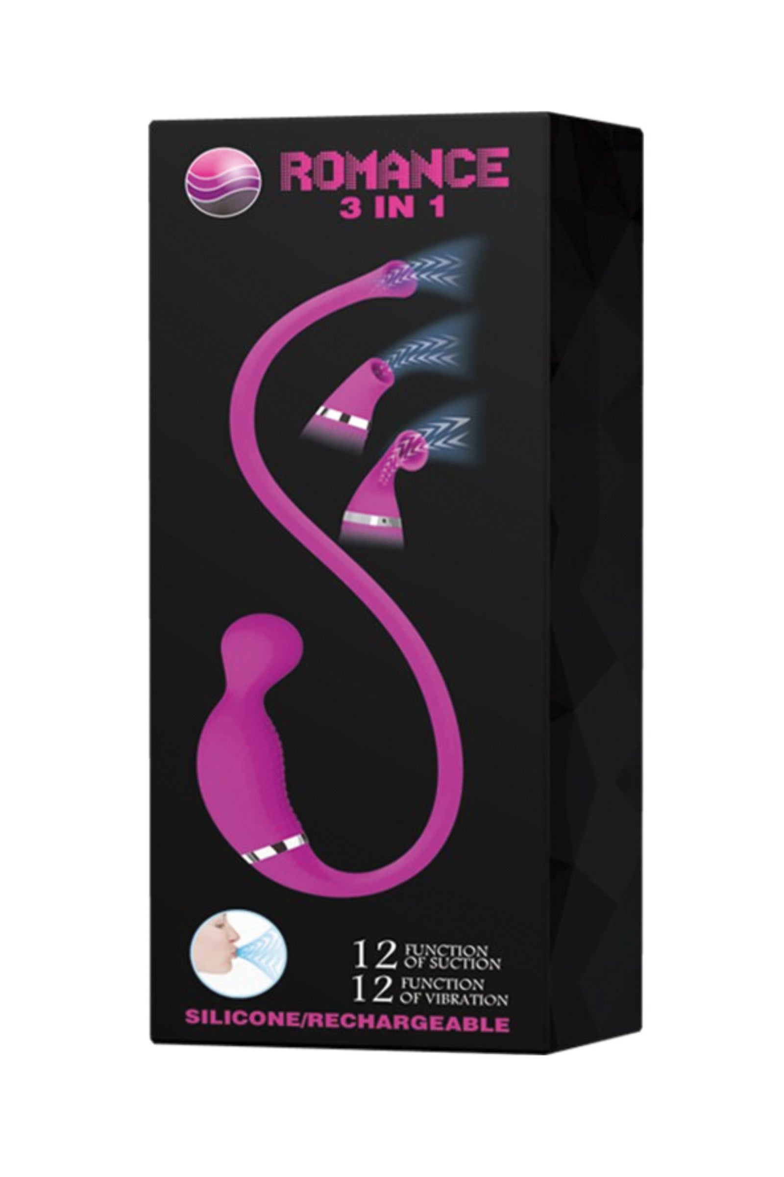 Romance 3 in 1, stimulateur par succion tétons et clitoris