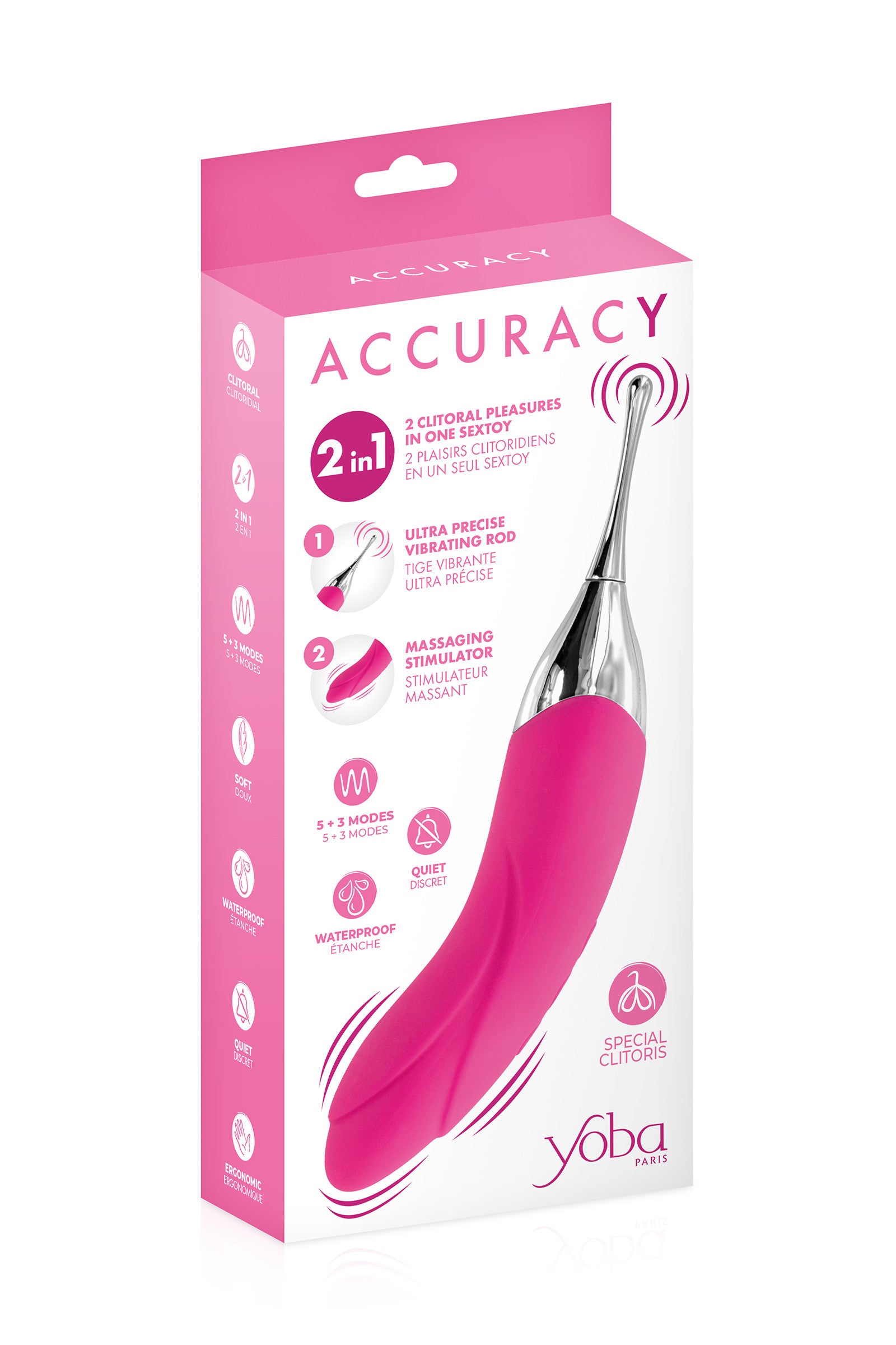 Vibromasseur et stimulateur de clitoris 2 en 1