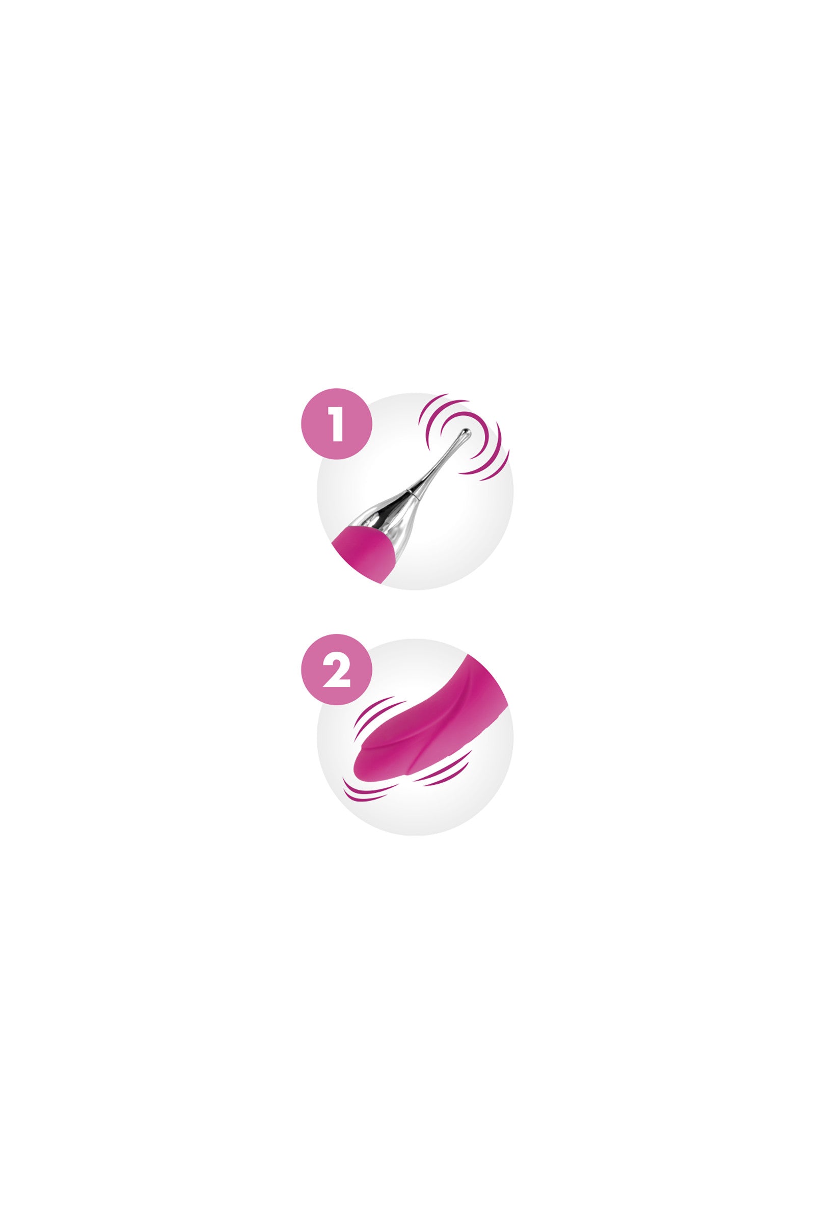 Vibromasseur et stimulateur de clitoris 2 en 1