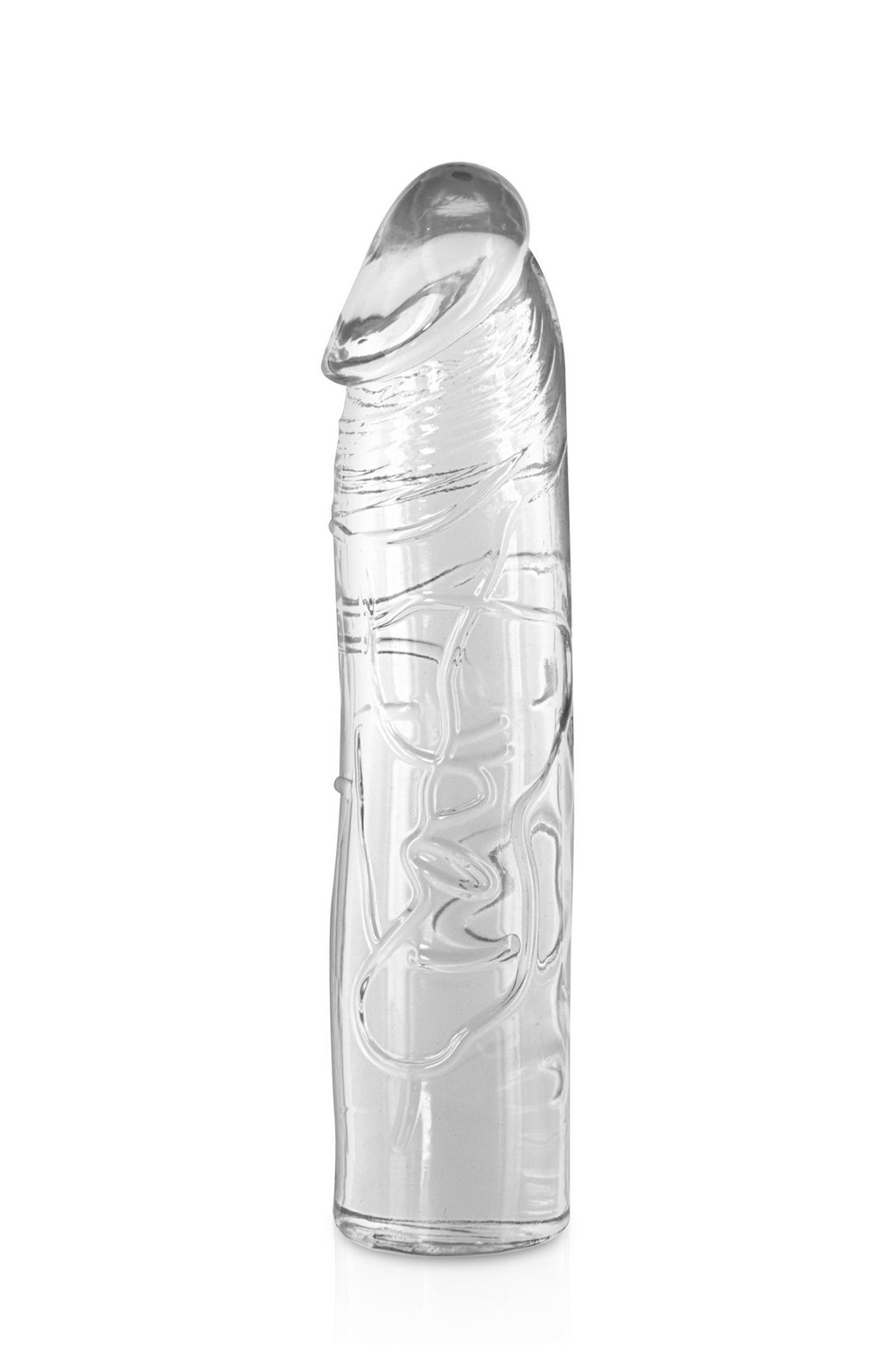 Pure Jelly Crystal Realistic – Gode droit transparent avec gland & veines détaillés