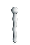 Glossy Toys Glass Dildo 10 Pink – Dildo en verre avec boule stimulante & corps ondulé