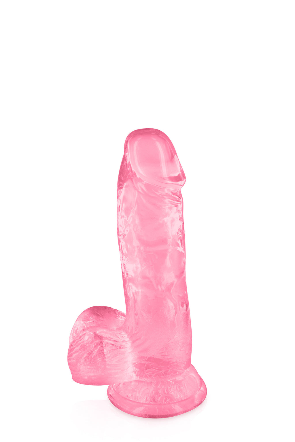 Pure Jelly Pink 15.3cm à 22cm – Gode réaliste translucide avec ventouse