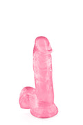 Pure Jelly Pink 15.3cm à 22cm – Gode réaliste translucide avec ventouse