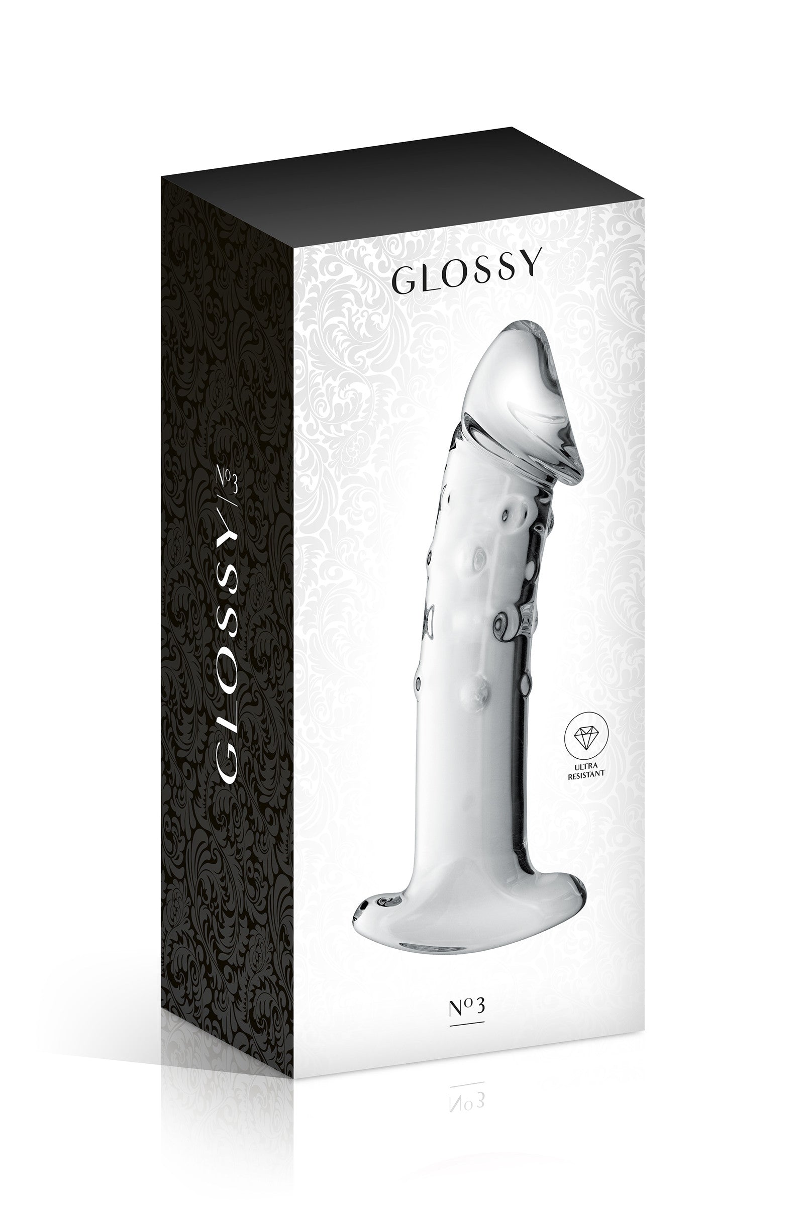 Glossy Toys Glass Dildo 3 Clear – Dildo en verre avec stimulation du point G & picots doux