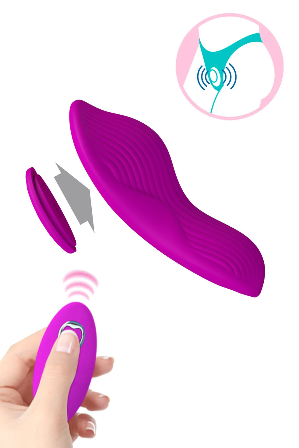 Culotte vibrante télécommandée Romario – Stimulation clitoridienne & Télécommande sans fil