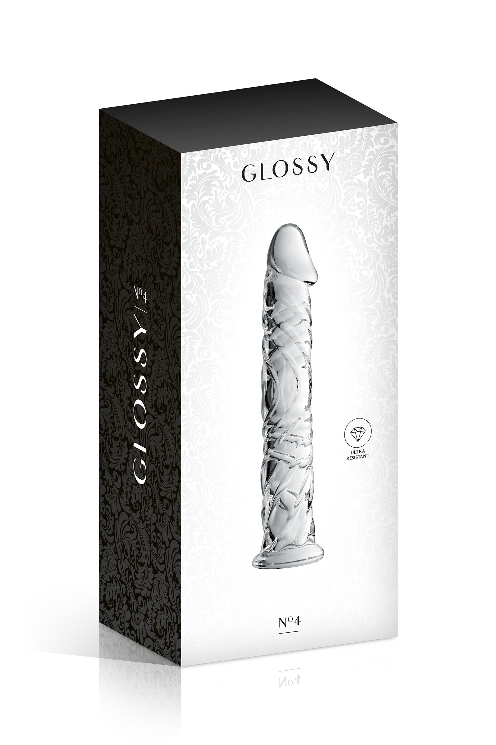 Glossy Toys Glass Dildo 4 Clear – Dildo en verre réaliste translucide incassable