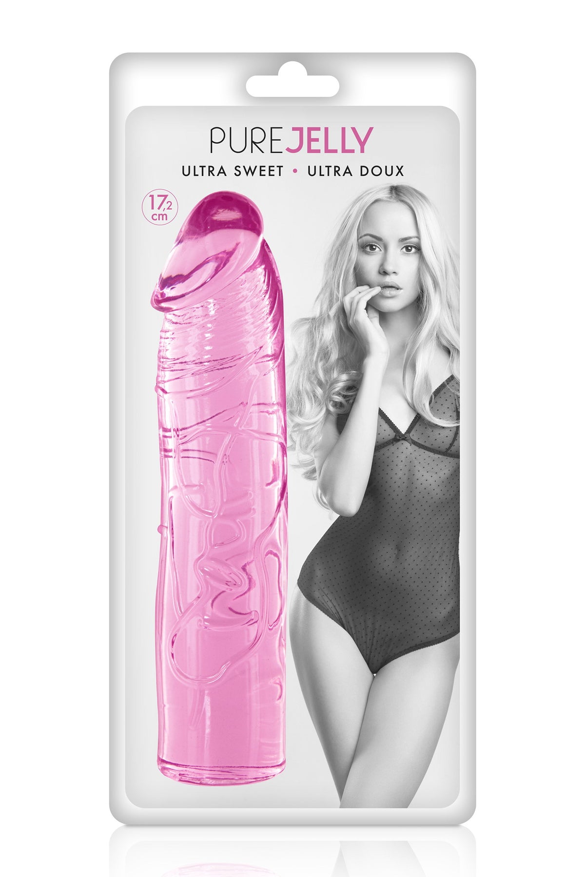 Pure Jelly Crystal Realistic – Gode droit transparent avec gland & veines détaillés