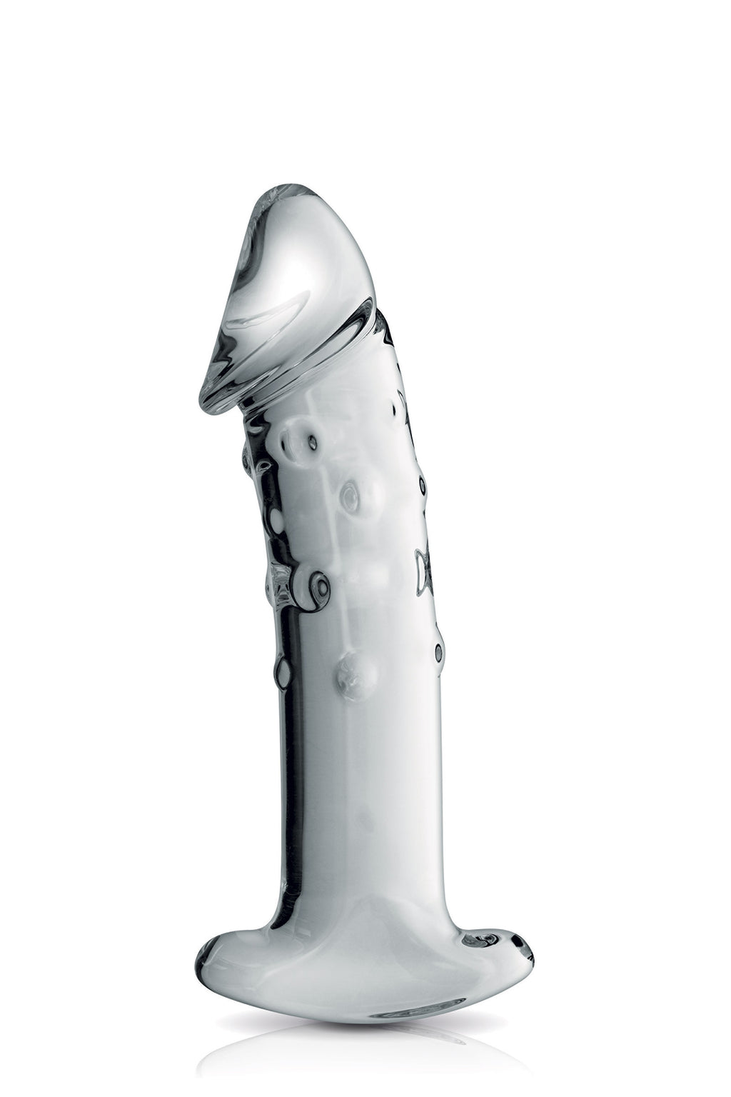Glossy Toys Glass Dildo 3 Clear – Dildo en verre avec stimulation du point G & picots doux