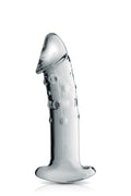 Glossy Toys Glass Dildo 3 Clear – Dildo en verre avec stimulation du point G & picots doux