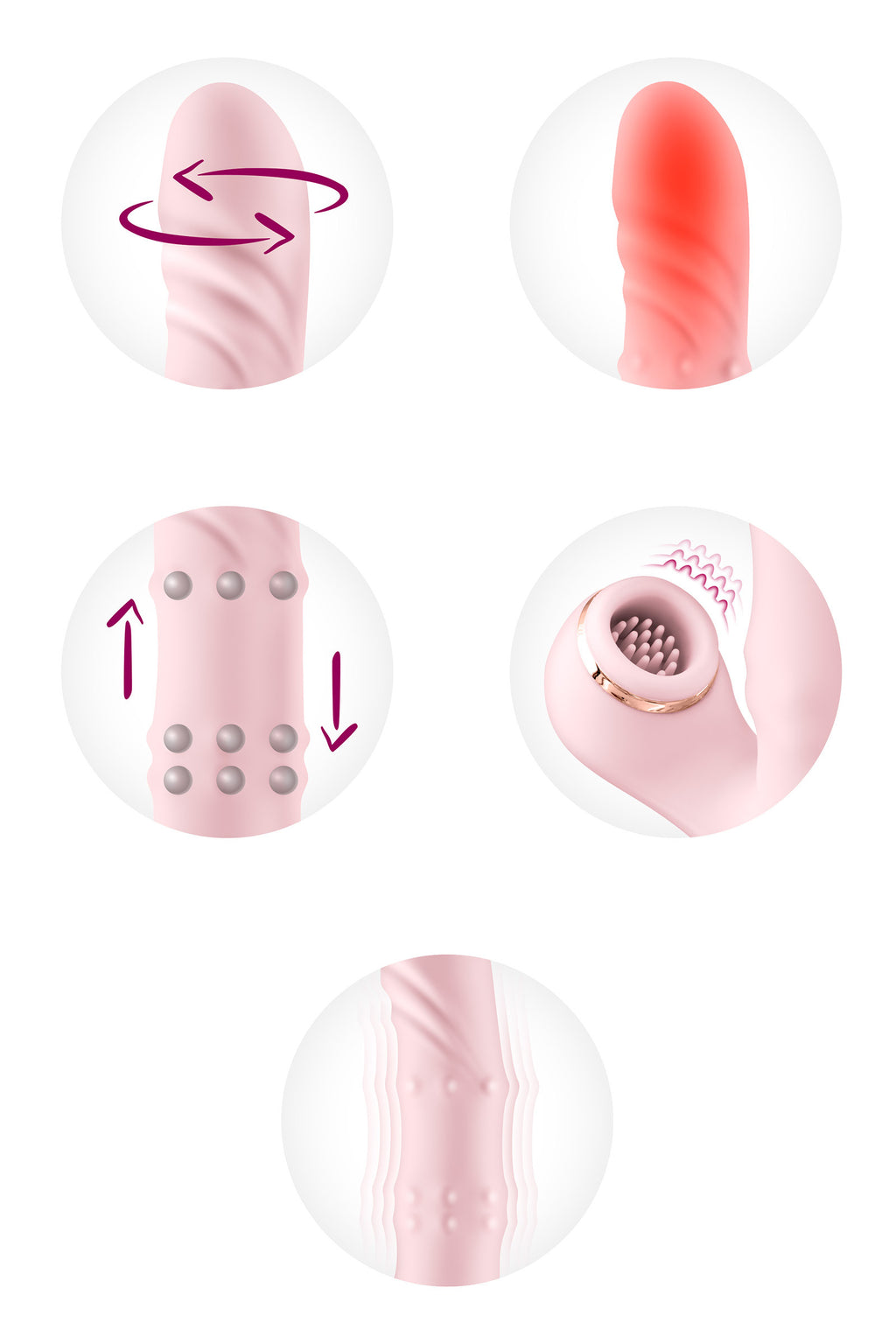 Yoba Classy – Vibromasseur Rabbit 5-en-1 avec rotation, tapotements, vibrations & fonction chauffante