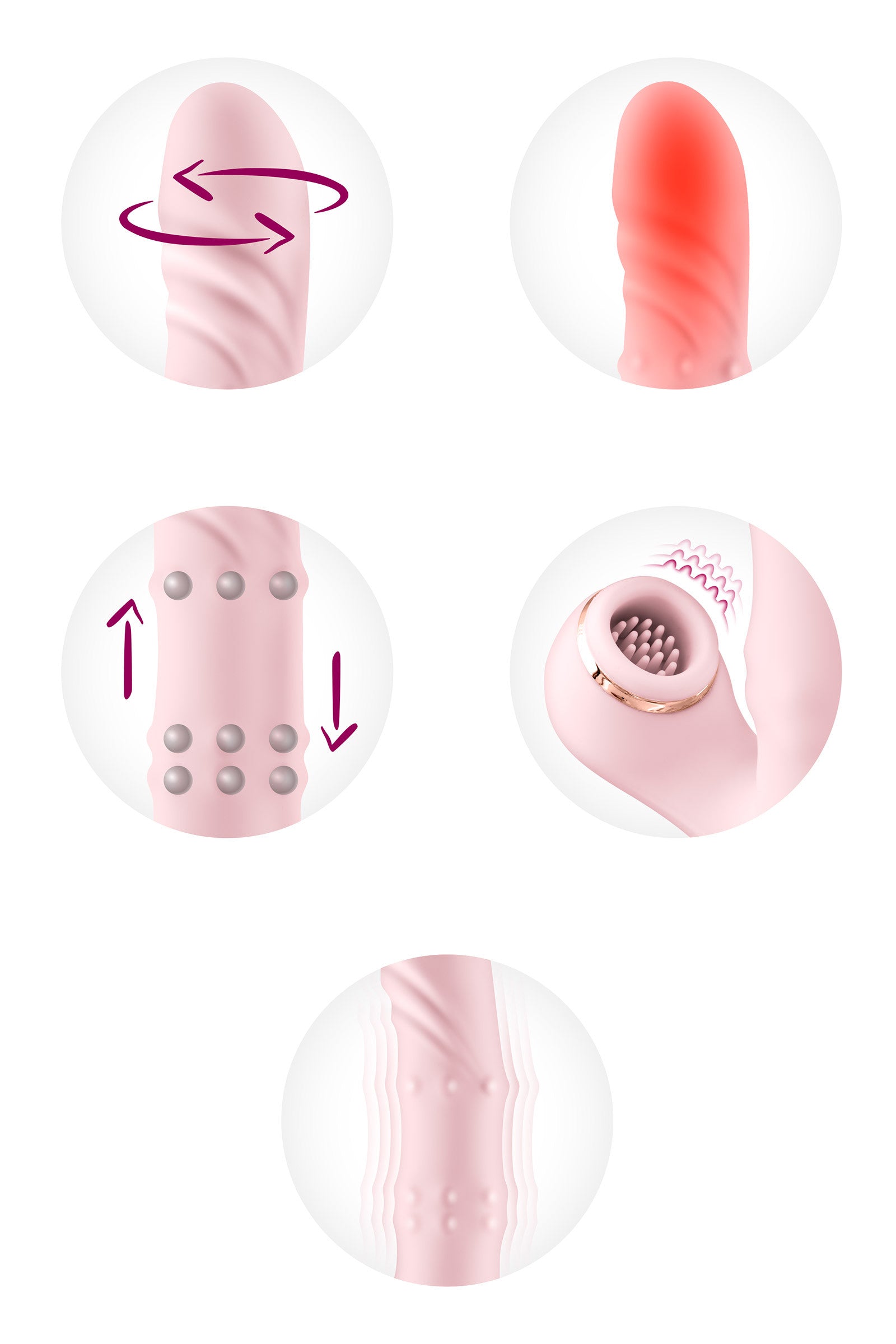 Yoba Classy – Vibromasseur Rabbit 5-en-1 avec rotation, tapotements, vibrations & fonction chauffante
