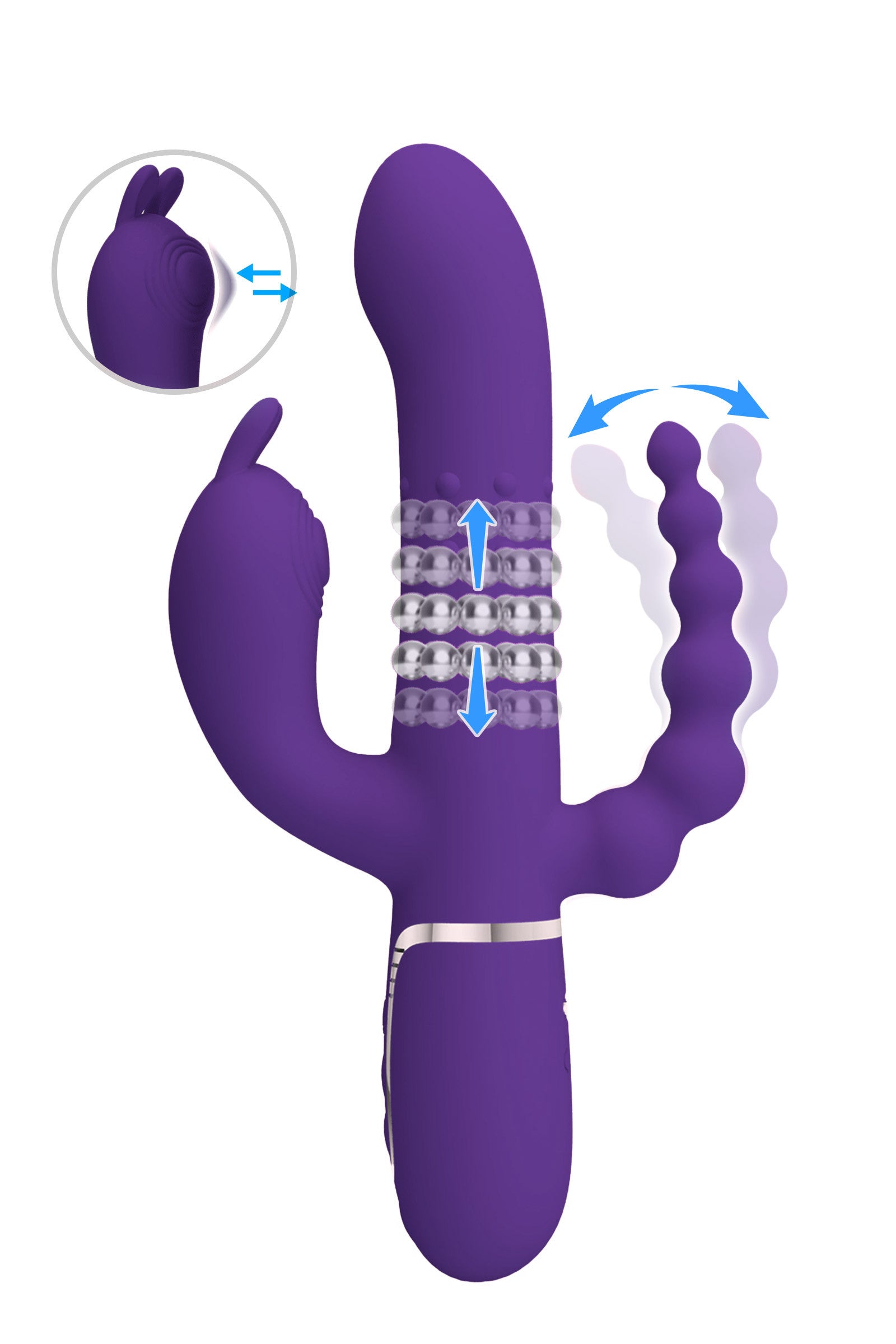 Pretty Love Cammy – Vibromasseur triple stimulation avec point G & stimulation externe
