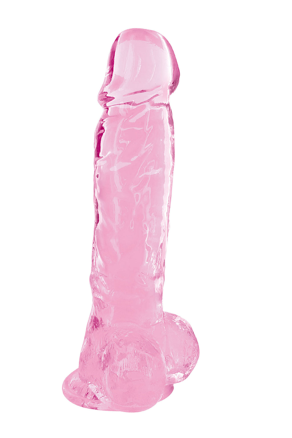 Pure Jelly Pink 15.3cm à 22cm – Gode réaliste translucide avec ventouse