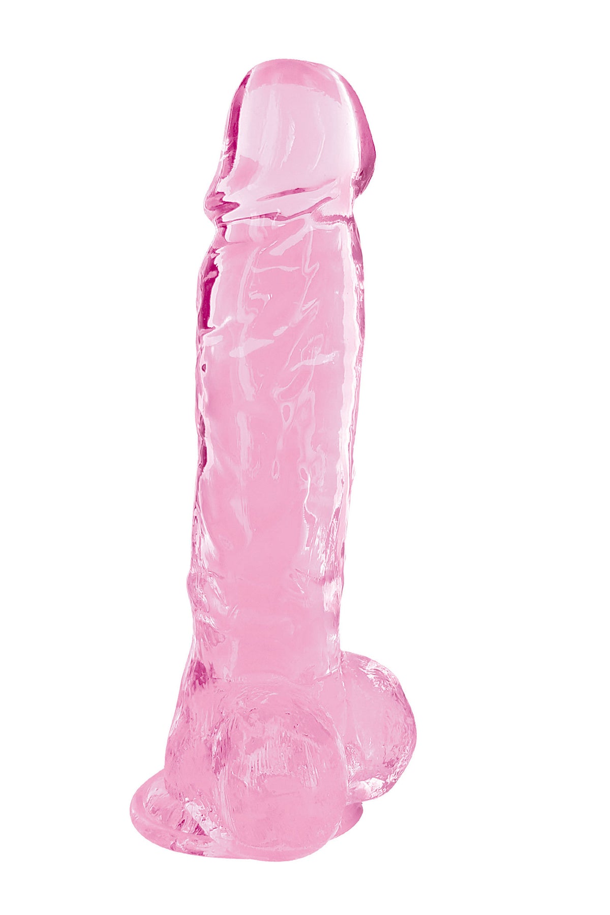 Pure Jelly Pink 15.3cm à 22cm – Gode réaliste translucide avec ventouse