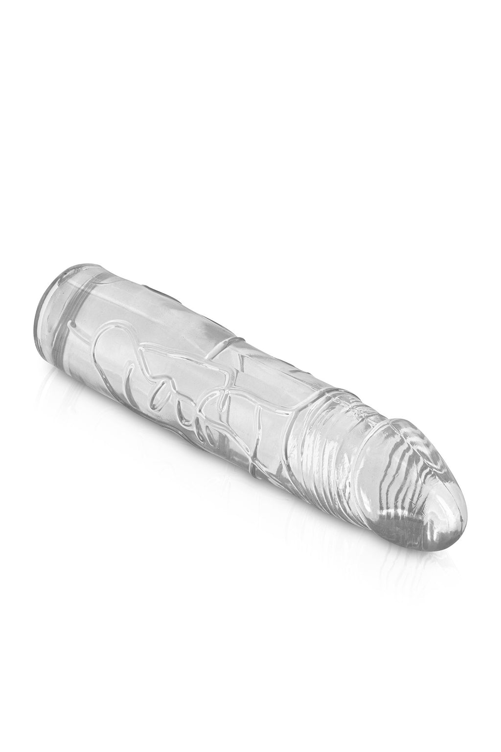 Pure Jelly Crystal Realistic – Gode droit transparent avec gland & veines détaillés