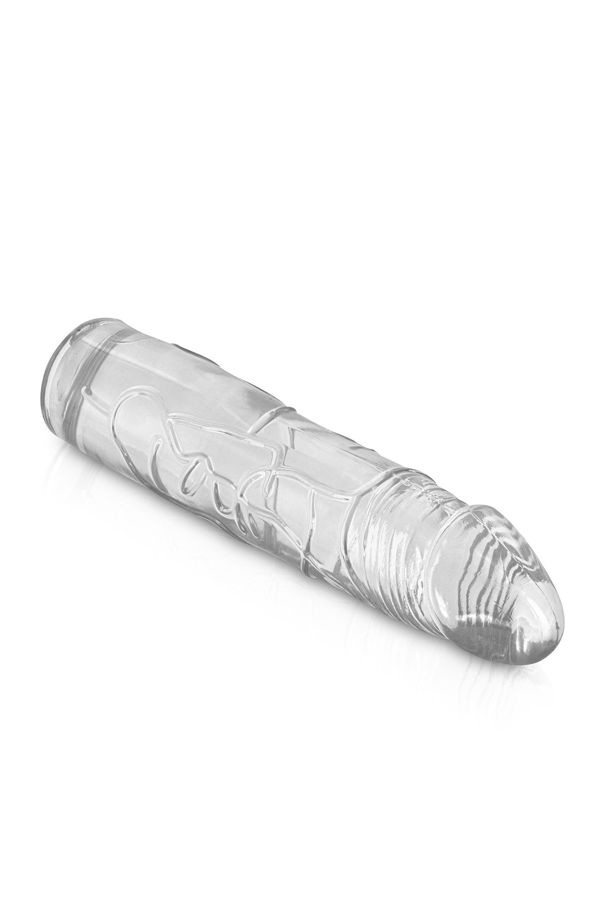 Pure Jelly Crystal Realistic – Gode droit transparent avec gland & veines détaillés
