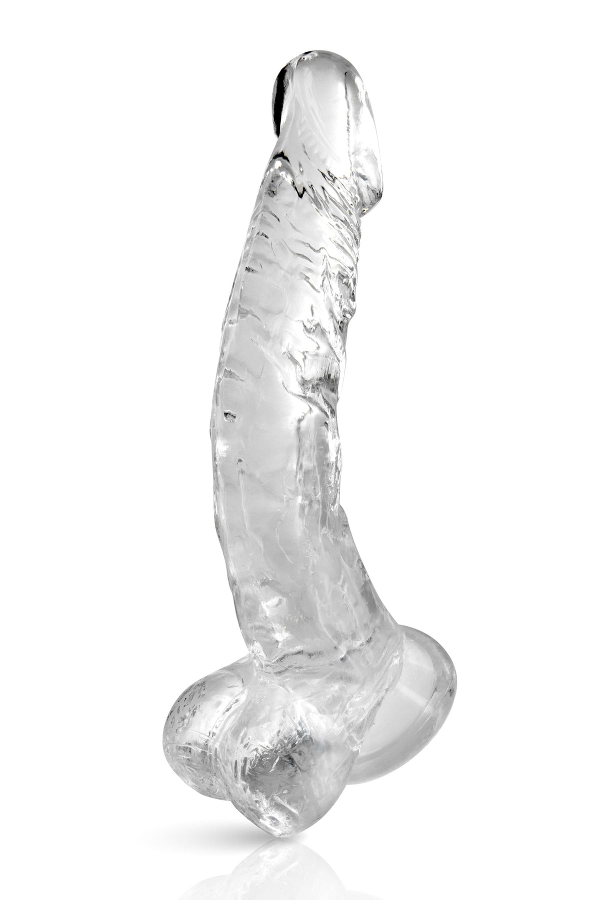 Pure Jelly Crystal 22 cm – Gode réaliste translucide avec ventouse