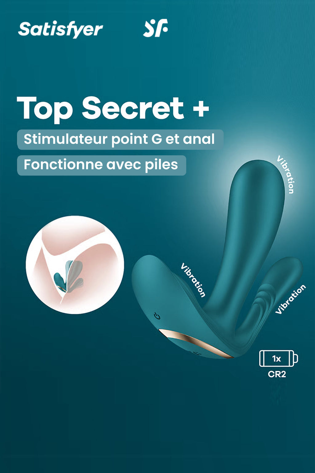 Satisfyer Top secret+, stimulateur culotte 3 en 1